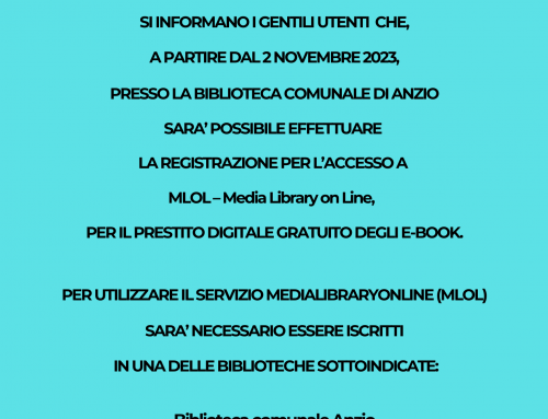 Avviso: Prestito e-book-Biblioteche di Anzio
